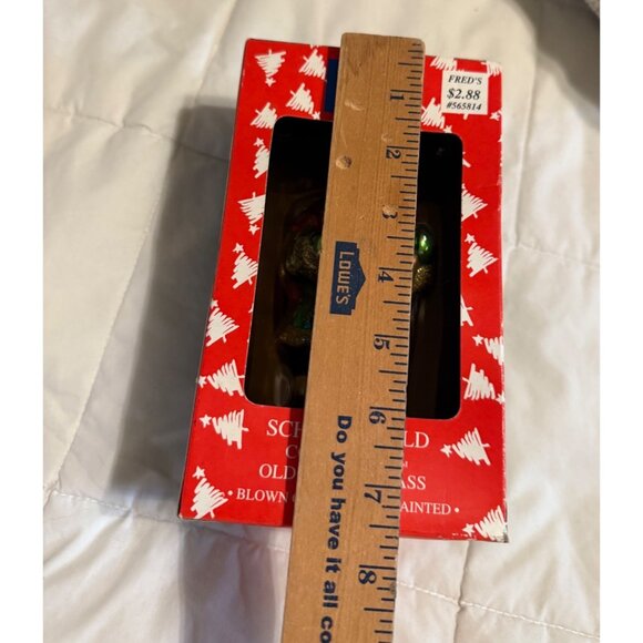 VTG German Schwarzwald Hand-Painted Blown Glass Holiday Santa Ornament Nos gift - Picture 14 of 16